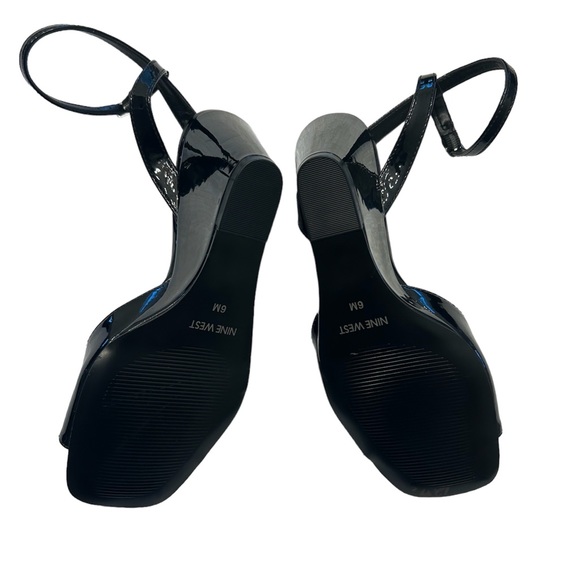🤩 SALE NINE WEST Nevr Ankle Strap Wedge Sandal Size: 6 - Picture 6 of 7